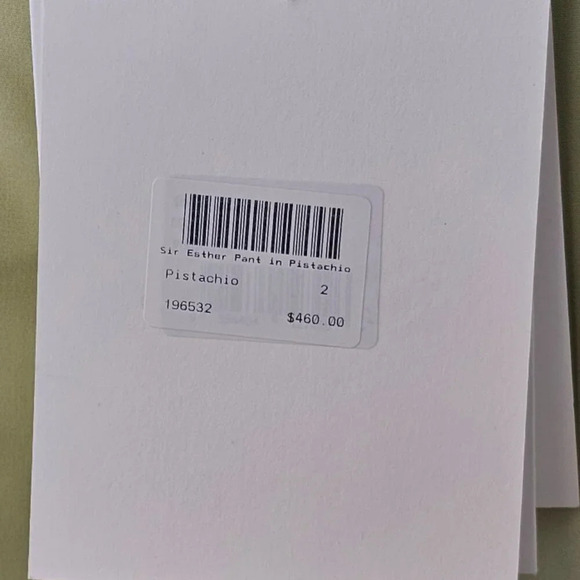 SIR. The Label Esther Pants Pistachio High Rise Straight Leg SIR Size 2 US 6 NWT - Picture 4 of 12